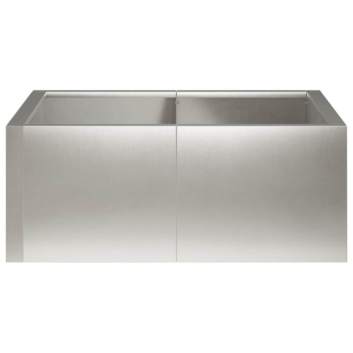 Støttemur 4 stk. 100 x 100 x 30 cm Rustfrit stål Sølv