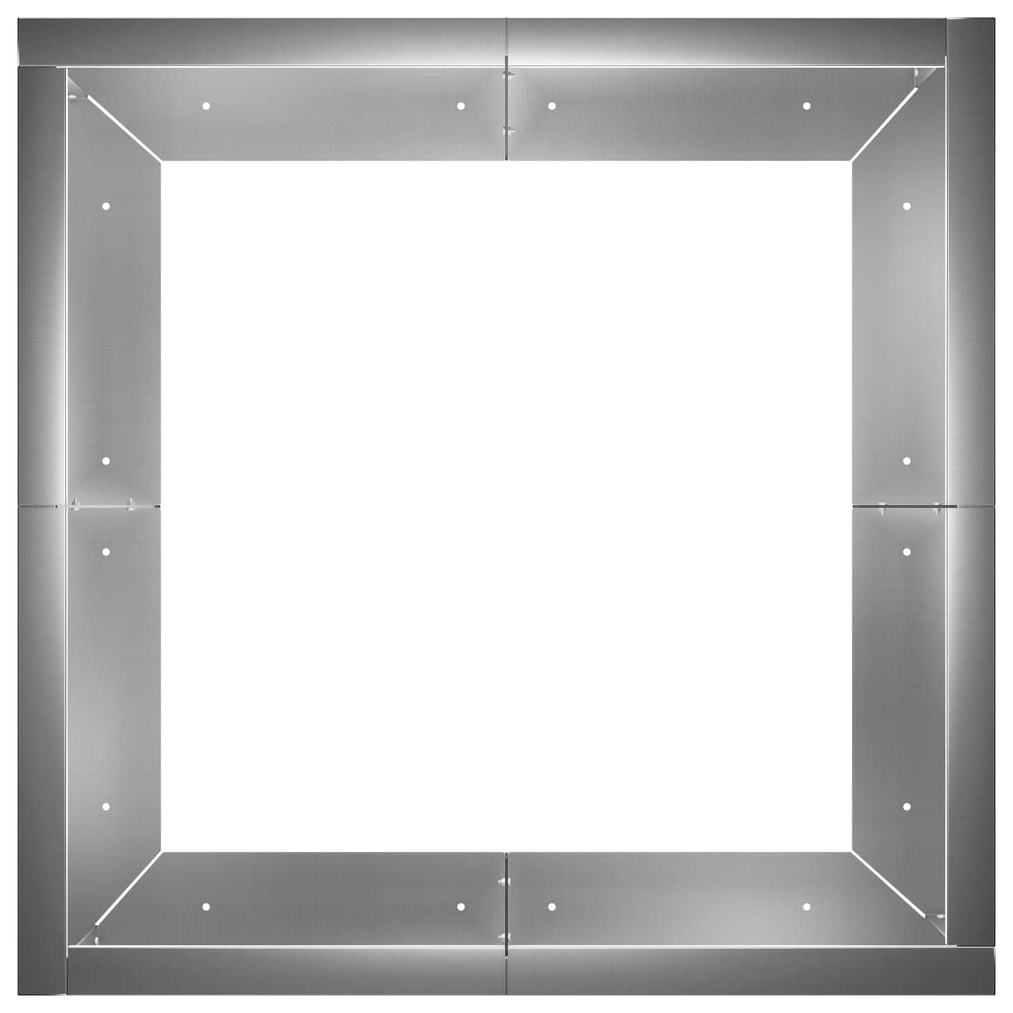 Støttemur 4 stk. 100 x 100 x 30 cm Galvaniseret stål Sølv