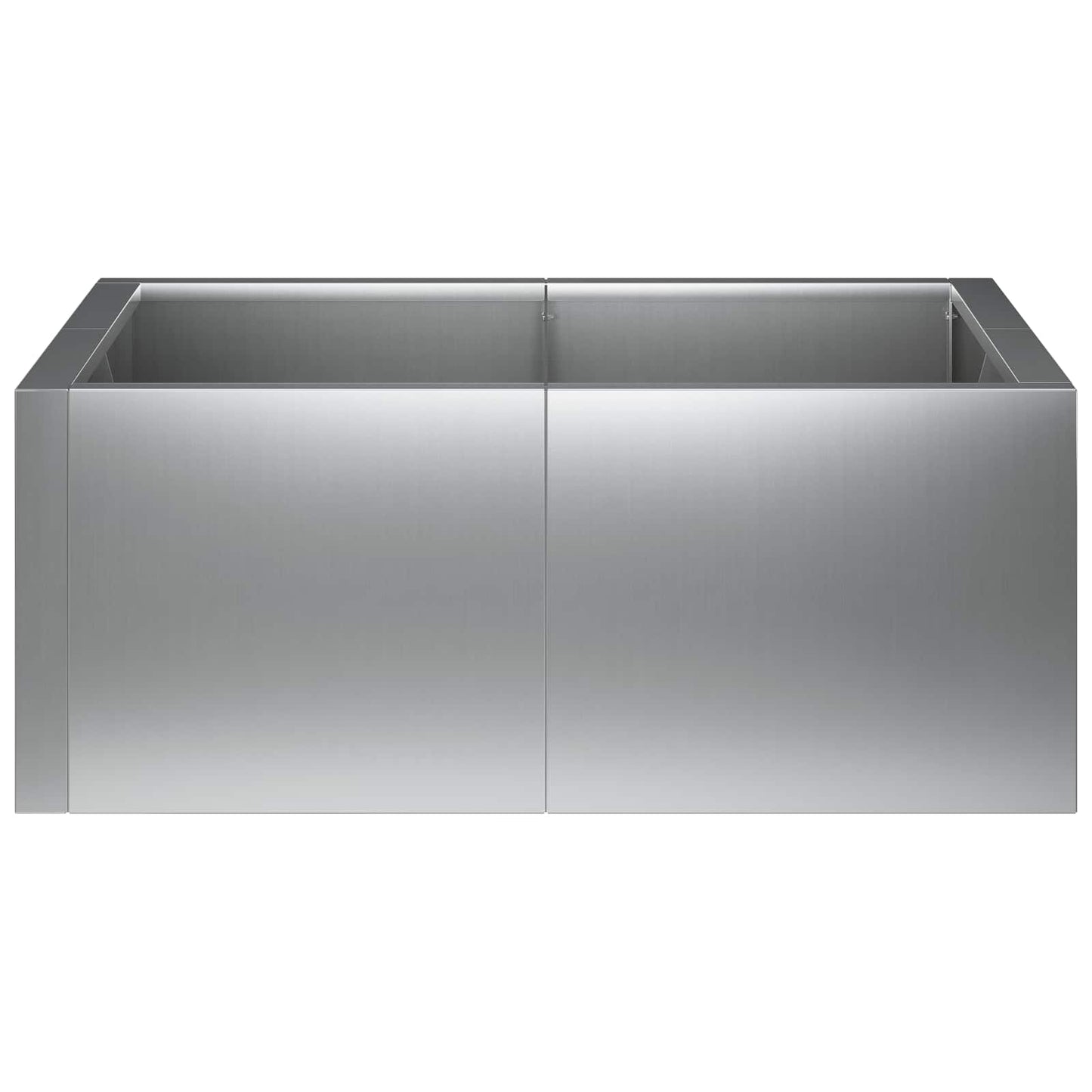Støttemur 4 stk. 100 x 100 x 40 cm Galvaniseret stål Sølv