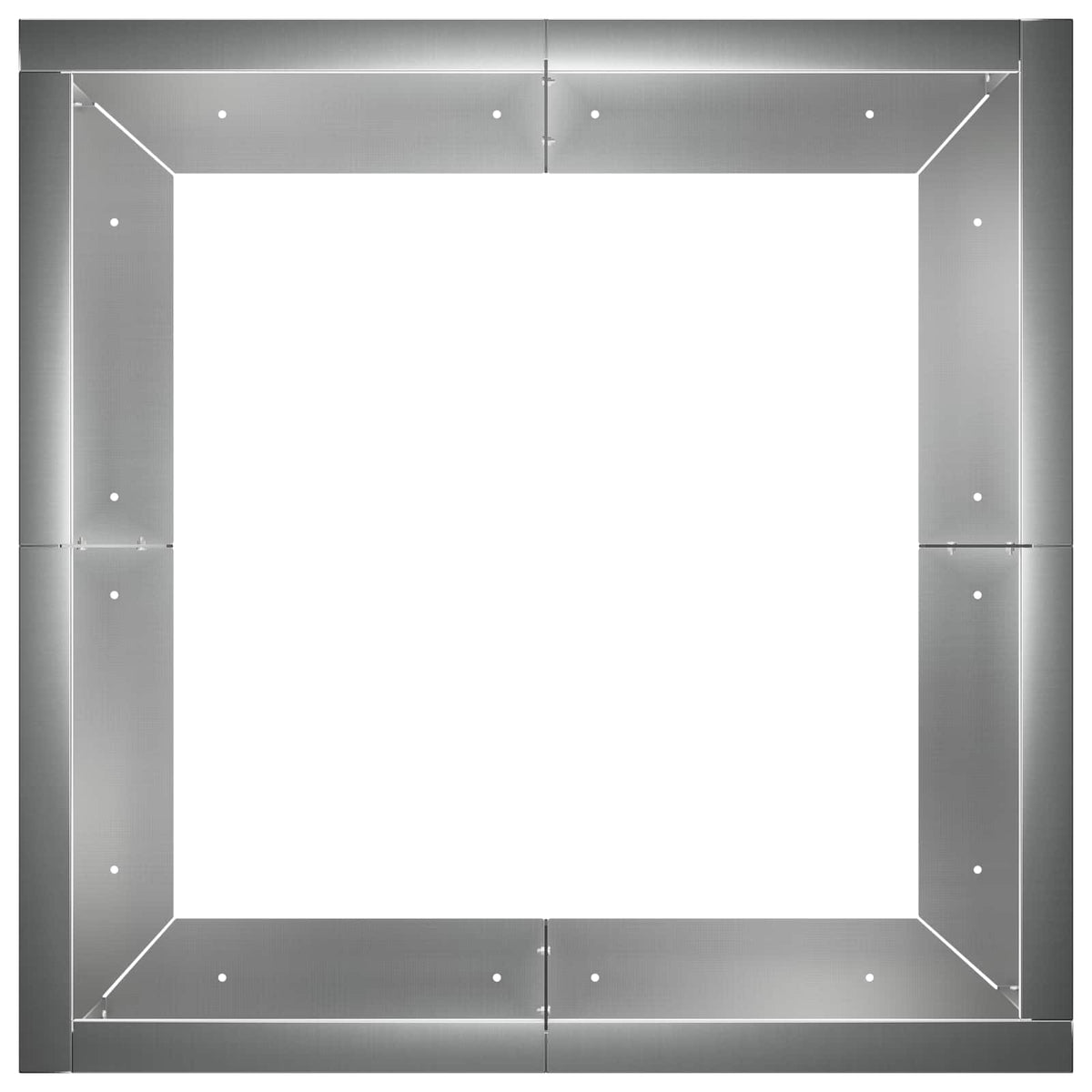 Støttemur 4 stk. 100 x 100 x 40 cm Galvaniseret stål Sølv