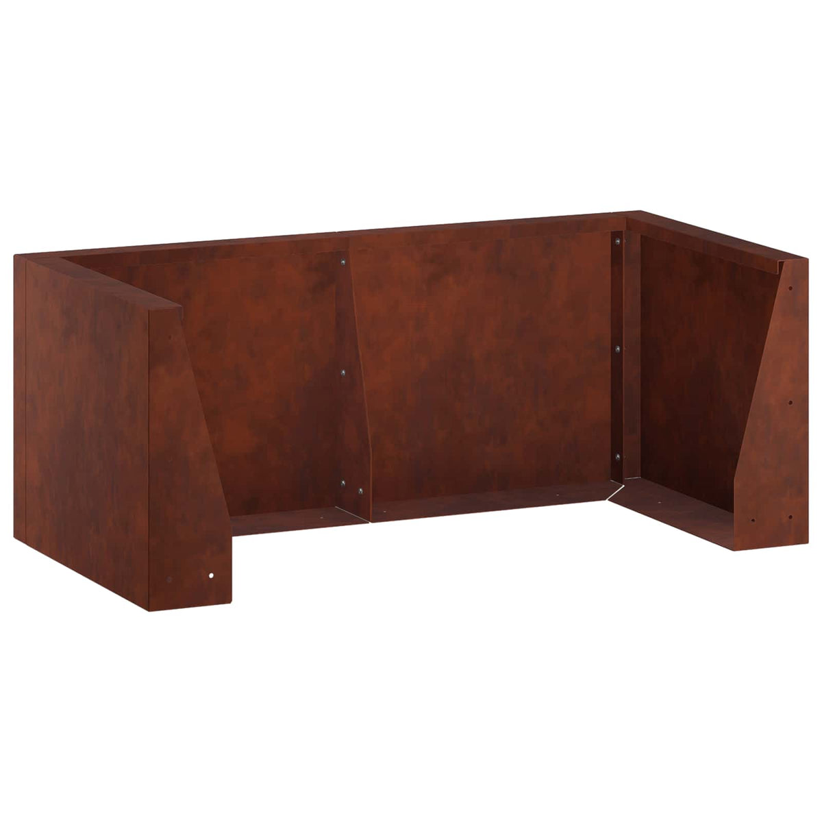 Støttemur 4 stk. 100 x 100 x 40 cm Cortenstål Rusten