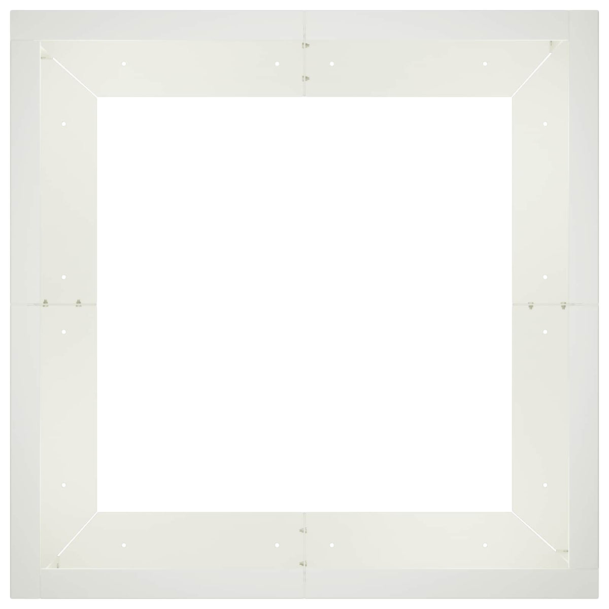 Støttemur 4 stk. 100 x 100 x 50 cm Stål Hvid
