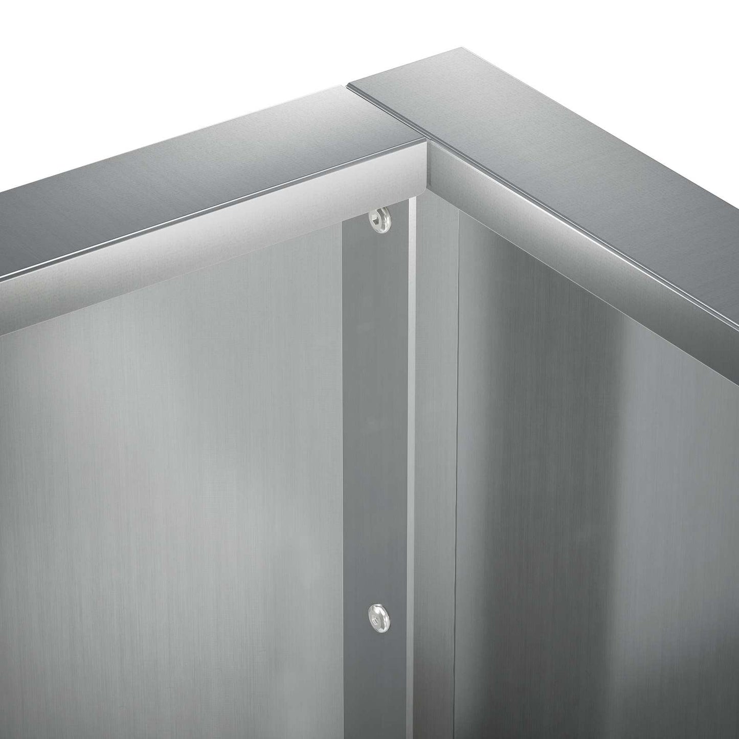Støttemur 4 stk. 100 x 100 x 50 cm Galvaniseret stål Sølv
