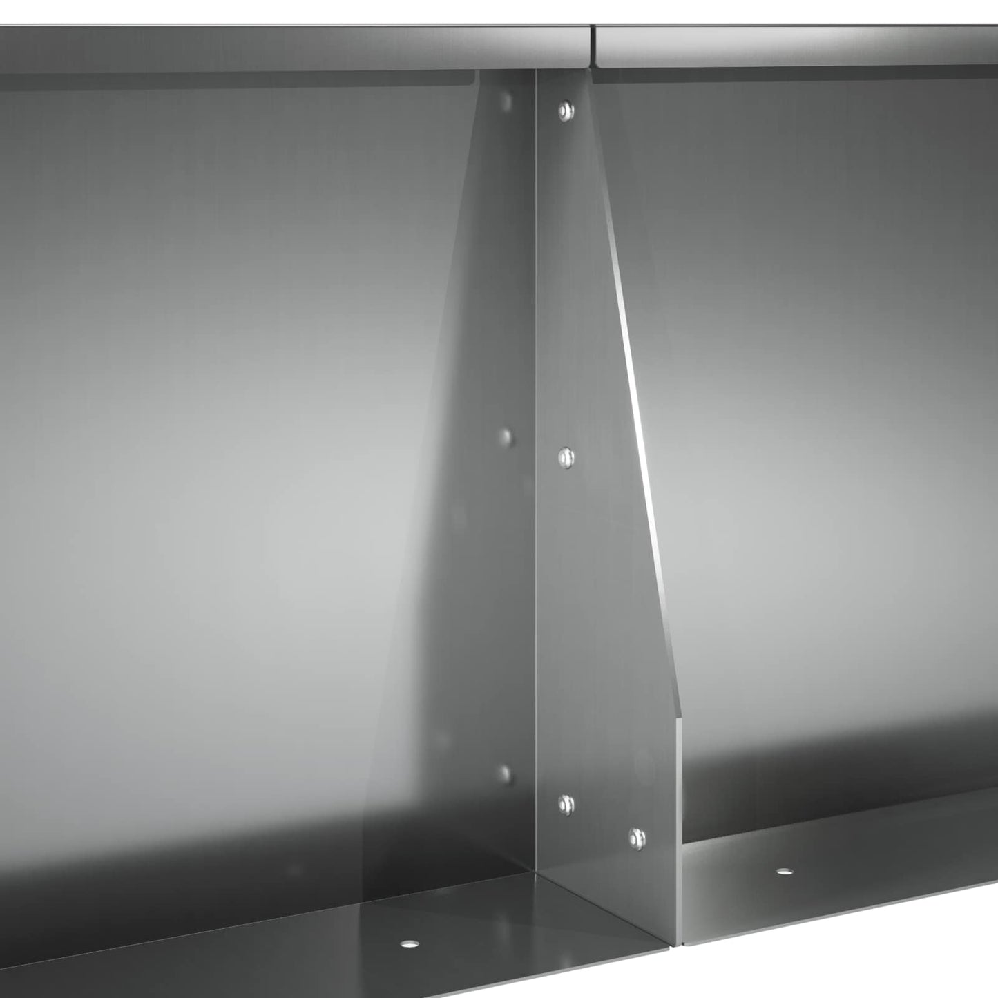 Støttemur 4 stk. 100 x 100 x 50 cm Galvaniseret stål Sølv