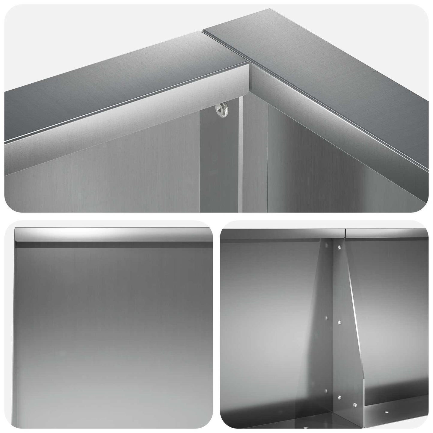 Støttemur 8 stk. 300 x 100 x 30 cm Galvaniseret stål Sølv