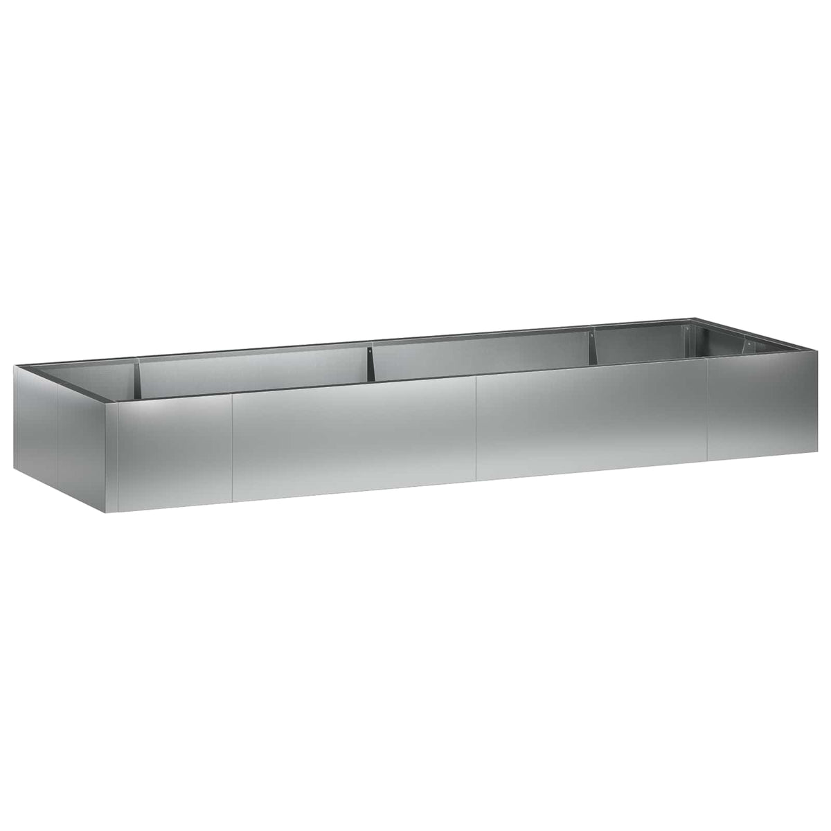 Støttemur 8 stk. 300 x 100 x 30 cm Galvaniseret stål Sølv