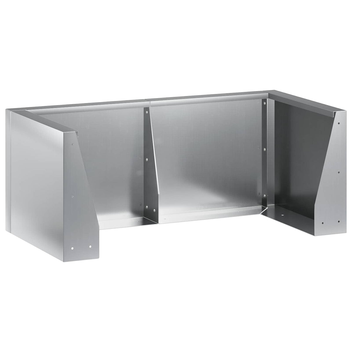 Støttemur 8 stk. 300 x 100 x 30 cm Galvaniseret stål Sølv