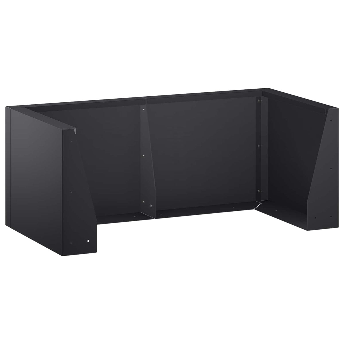 Støttemur 8 stk. 300 x 100 x 40 cm Stål Sort