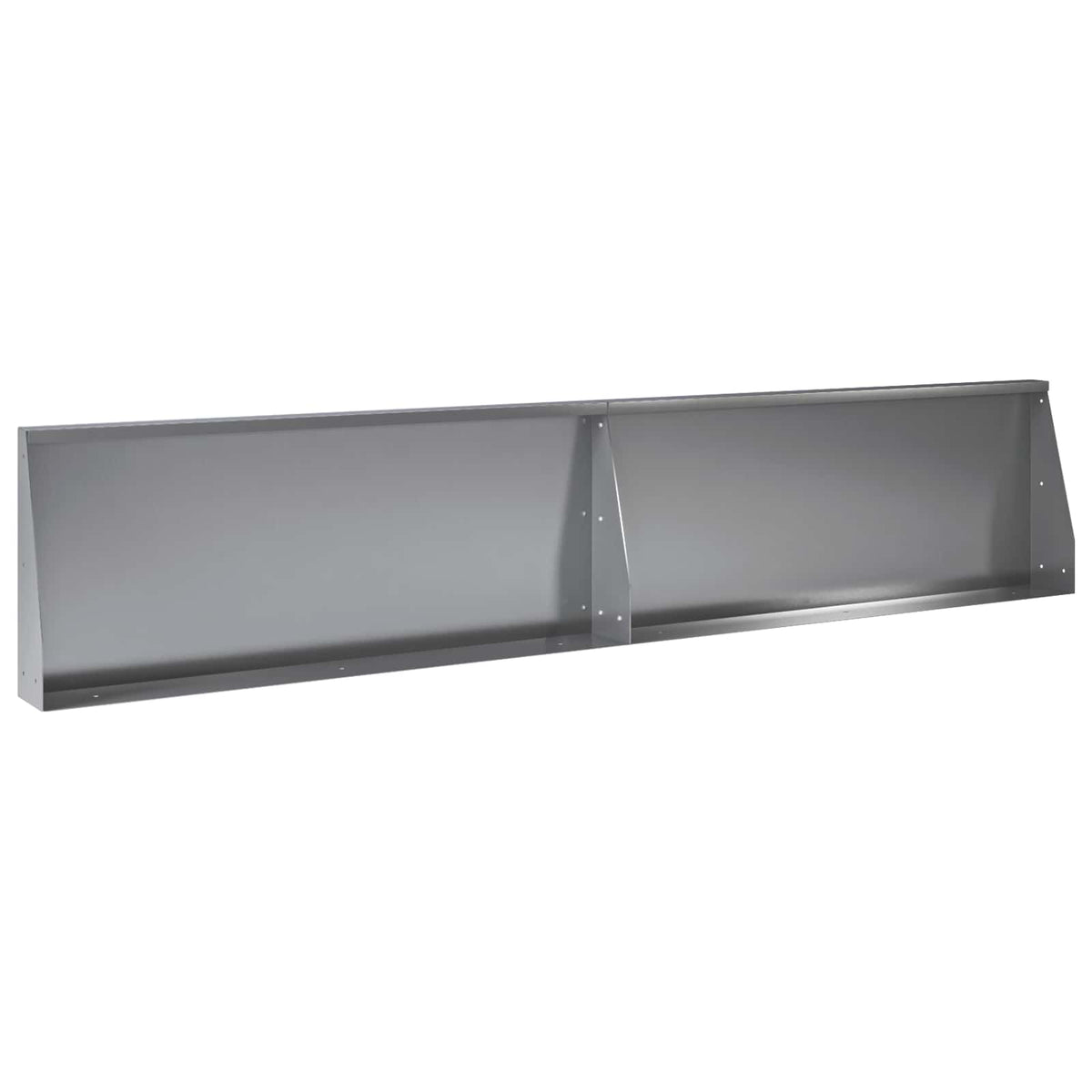 Støttemur 8 stk. 300 x 100 x 50 cm Galvaniseret stål Sølv