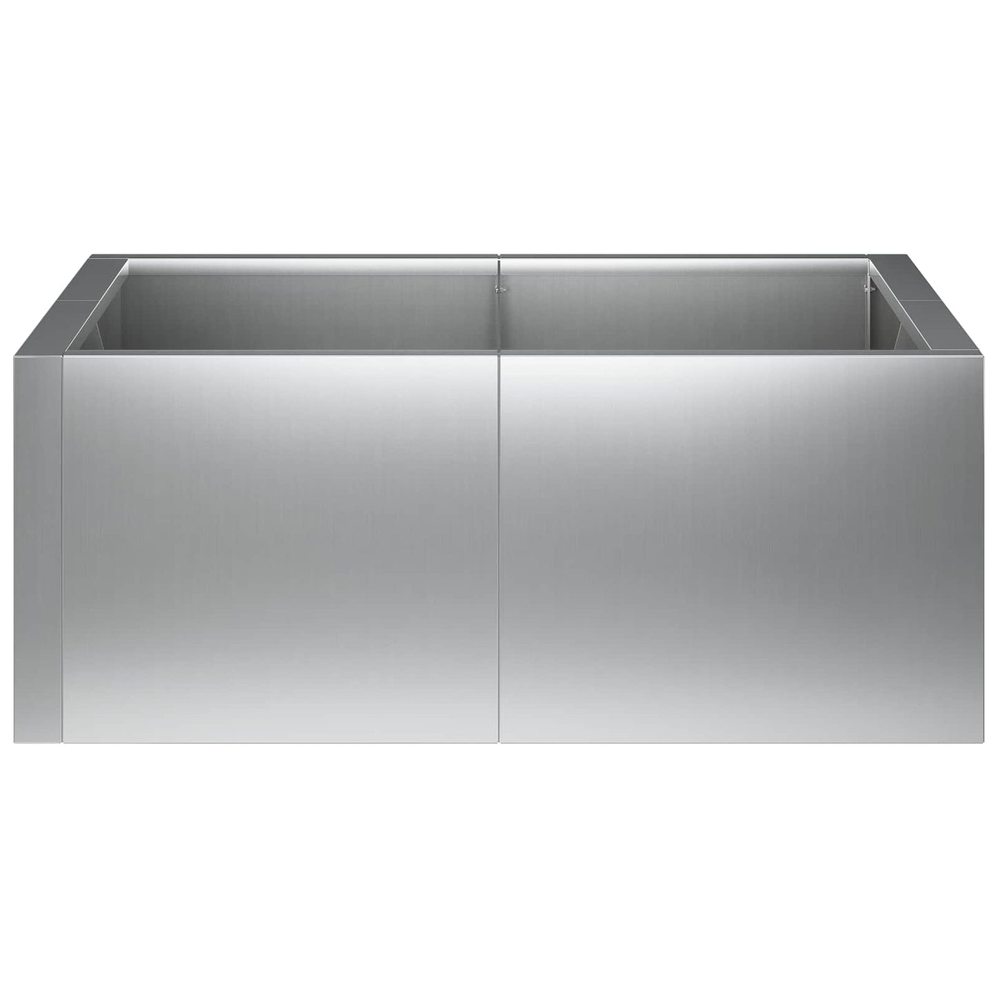 Støttemur 8 stk. 300 x 100 x 50 cm Galvaniseret stål Sølv