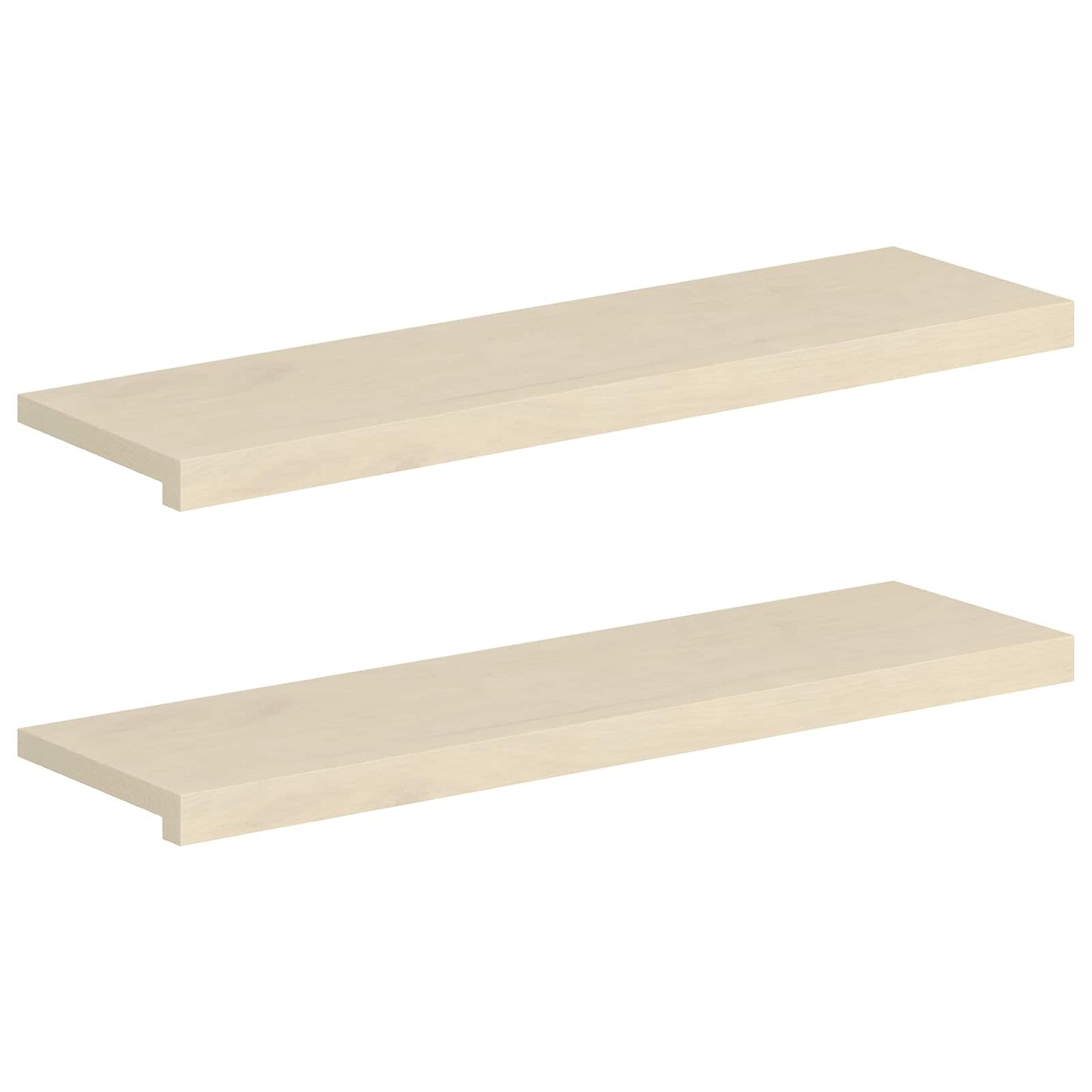 Trappe Tread 2 stk. 100 x 30 x 2 cm Hvid Massivt Eg Træ