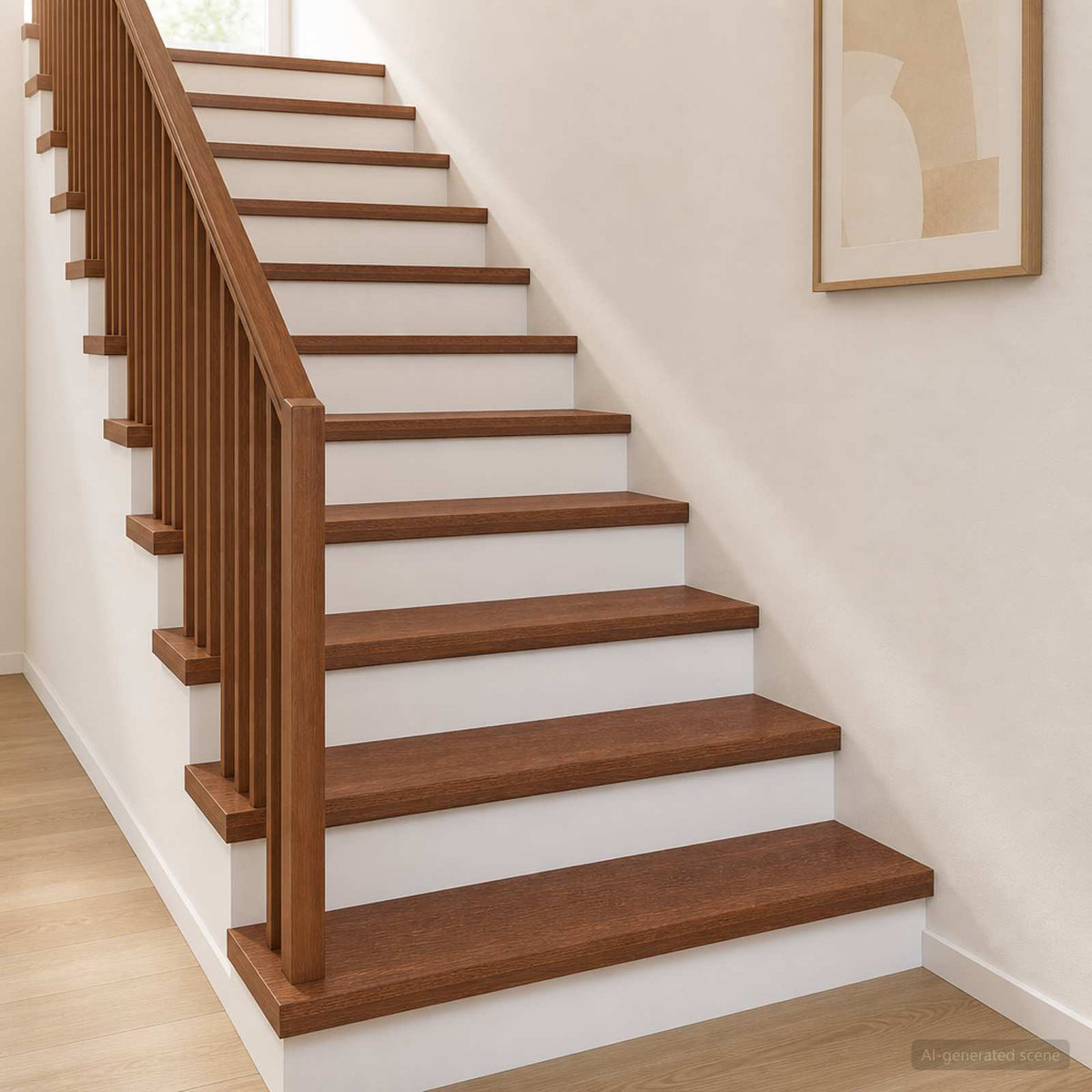 Trappe Tread 2 stk. 90 x 25 x 2 cm Mørk Brun Massivt Eg Træ
