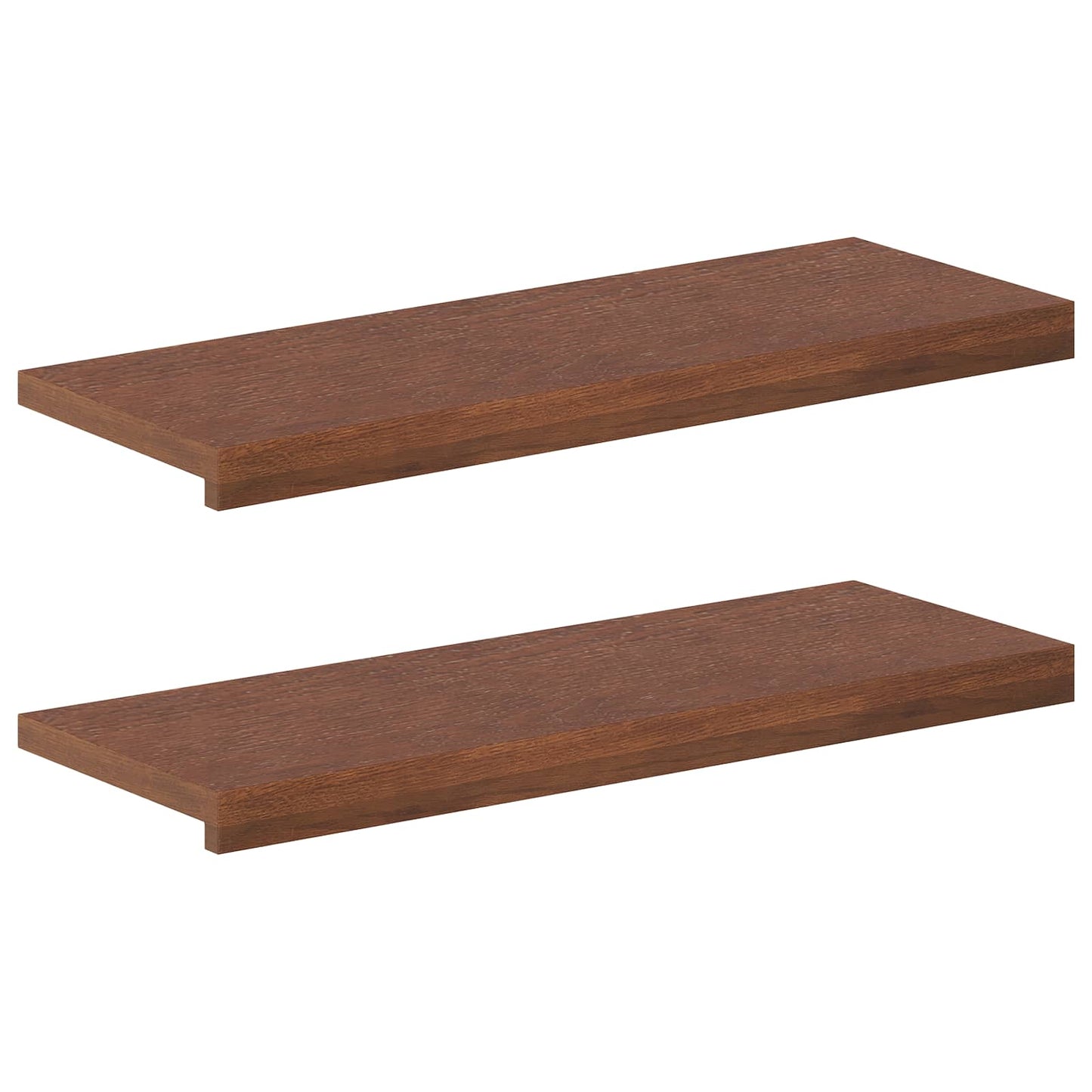 Trappe Tread 2 stk. 80 x 30 x 2 cm Mørk Brun Massivt Eg Træ