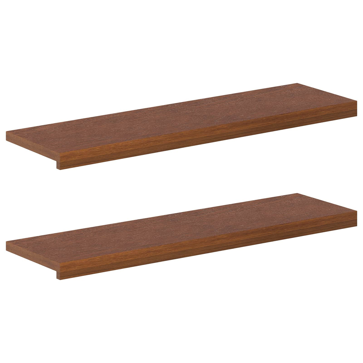 Trappe Tread 2 stk. 90 x 30 x 2 cm Mørk Brun Massivt Eg Træ