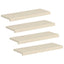 Trappe Tread 4 stk. 80 x 25 x 2 cm Hvid Massivt Eg Træ