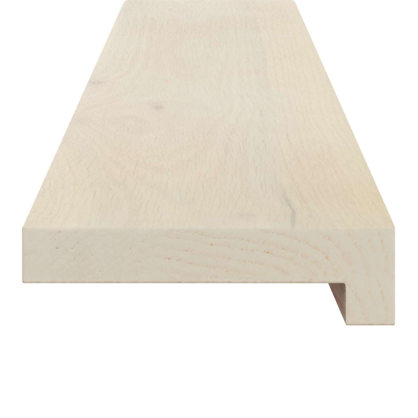 Trappe Tread 4 stk. 100 x 25 x 2 cm Hvid Massivt Eg Træ