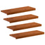 Trappe Tread 4 stk. 80 x 25 x 2 cm Brun Massivt Eg Træ