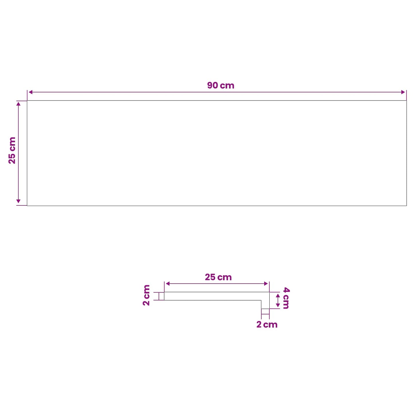 Trappe Tread 4 stk. 90 x 25 x 2 cm Mørk Brun Massivt Eg Træ