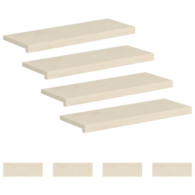Trappe Tread 8 stk. 70 x 30 x 2 cm Hvid Massivt Eg Træ