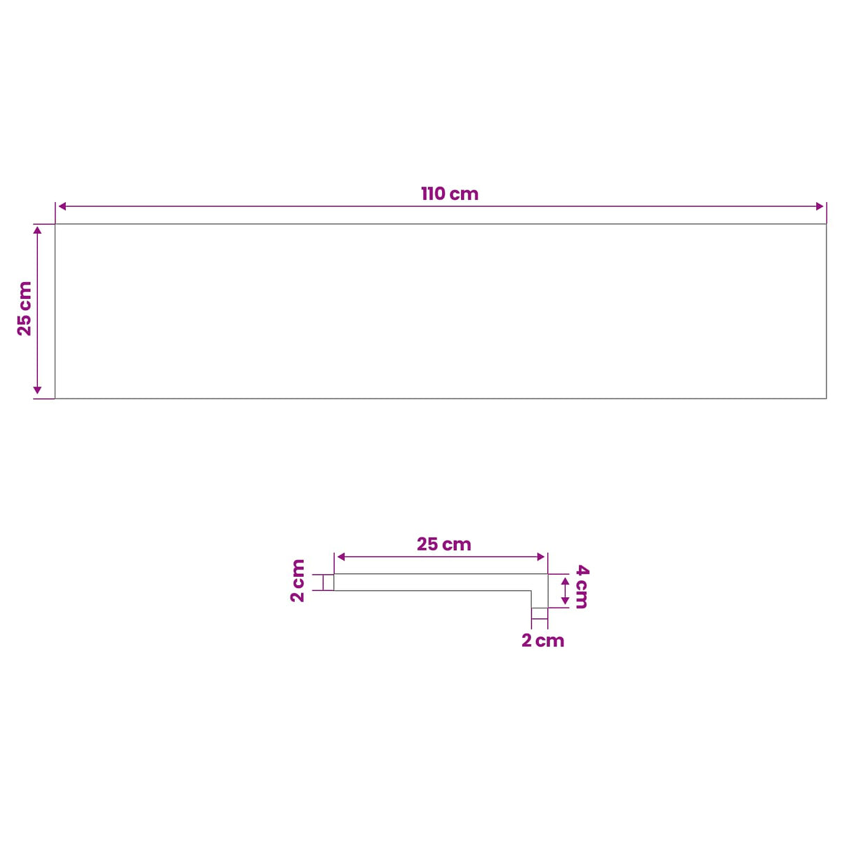 Trappe Tread 8 stk. 110 x 25 x 2 cm Brun Massivt Eg Træ