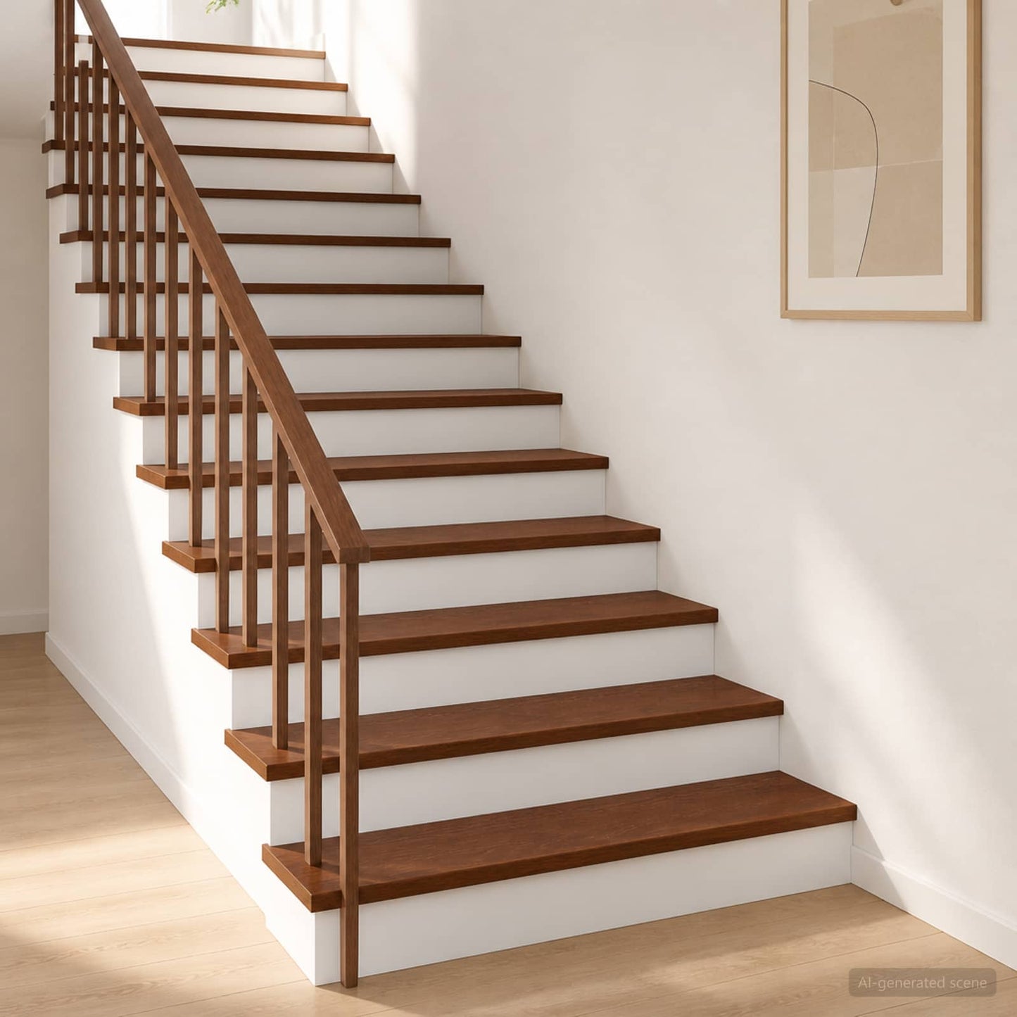 Trappe Tread 8 stk. 70 x 25 x 2 cm Mørk Brun Massivt Eg Træ