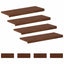 Trappe Tread 8 stk. 80 x 25 x 2 cm Mørk Brun Massivt Eg Træ