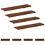 Trappe Tread 8 stk. 110 x 30 x 2 cm Mørk Brun Massivt Eg Træ