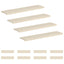 Trappe Tread 12 stk. 110 x 25 x 2 cm Hvid Massivt Eg Træ