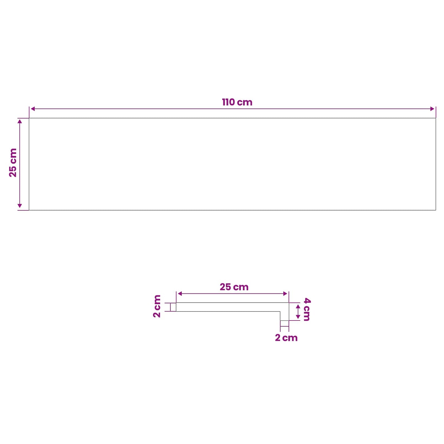 Trappe Tread 12 stk. 110 x 25 x 2 cm Hvid Massivt Eg Træ