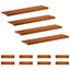 Trappe Tread 12 stk. 110 x 25 x 2 cm Brun Massivt Eg Træ