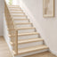 Trappe Tread 16 stk. 70 x 25 x 2 cm Hvid Massivt Eg Træ