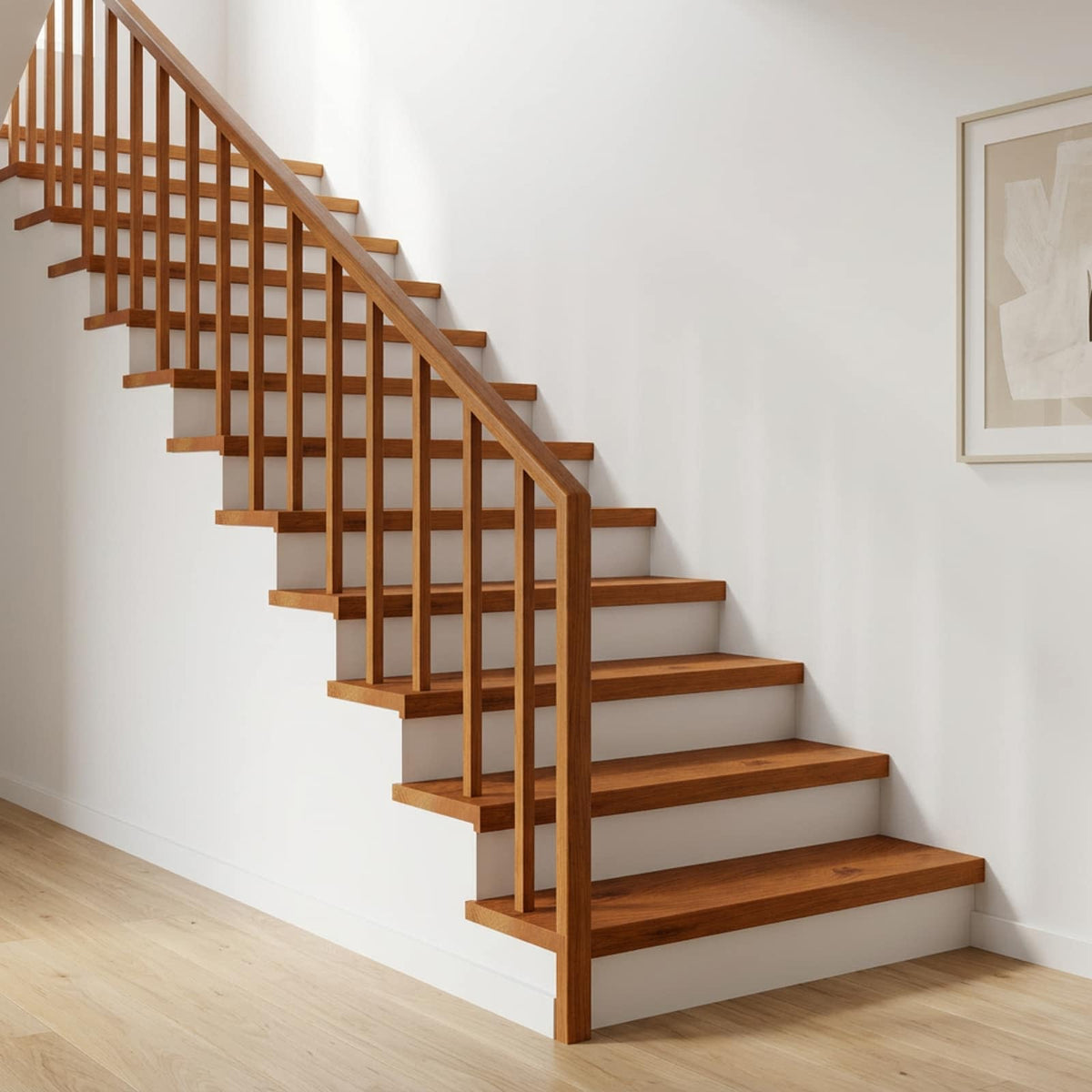 Trappe Tread 16 stk. 90 x 25 x 2 cm Brun Massivt Eg Træ