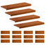 Trappe Tread 16 stk. 80 x 30 x 2 cm Brun Massivt Eg Træ