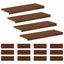 Trappe Tread 16 stk. 70 x 30 x 2 cm Mørk Brun Massivt Eg Træ
