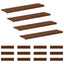 Trappe Tread 16 stk. 110 x 30 x 2 cm Mørk Brun Massivt Eg Træ
