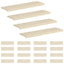 Trappe Tread 20 stk. 90 x 30 x 2 cm Hvid Massivt Eg Træ