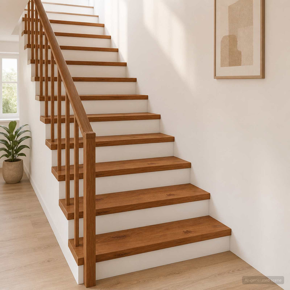 Trappe Tread 20 stk. 80 x 30 x 2 cm Brun Massivt Eg Træ