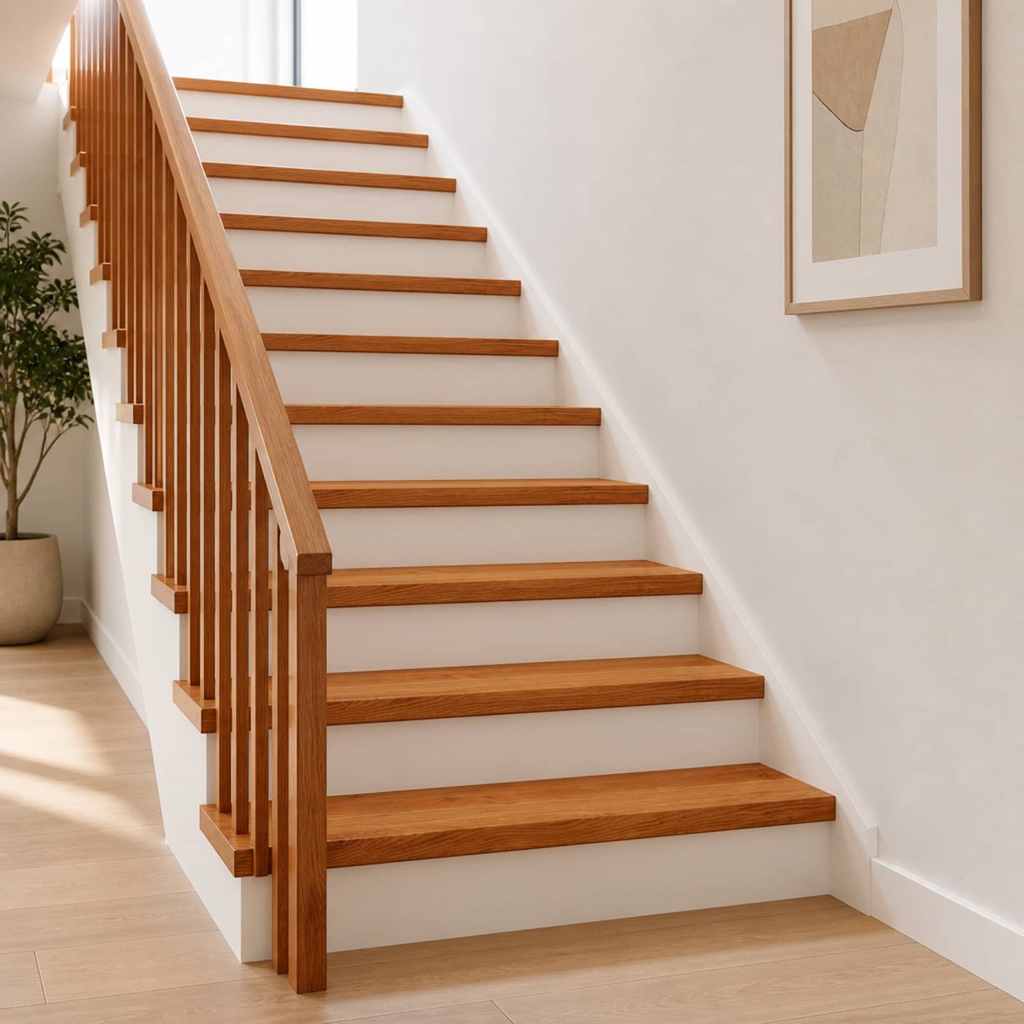Trappe Tread 20 stk. 120 x 25 x 2 cm Brun Massivt Eg Træ