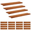 Trappe Tread 20 stk. 110 x 25 x 2 cm Brun Massivt Eg Træ