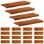 Trappe Tread 20 stk. 80 x 30 x 2 cm Brun Massivt Eg Træ