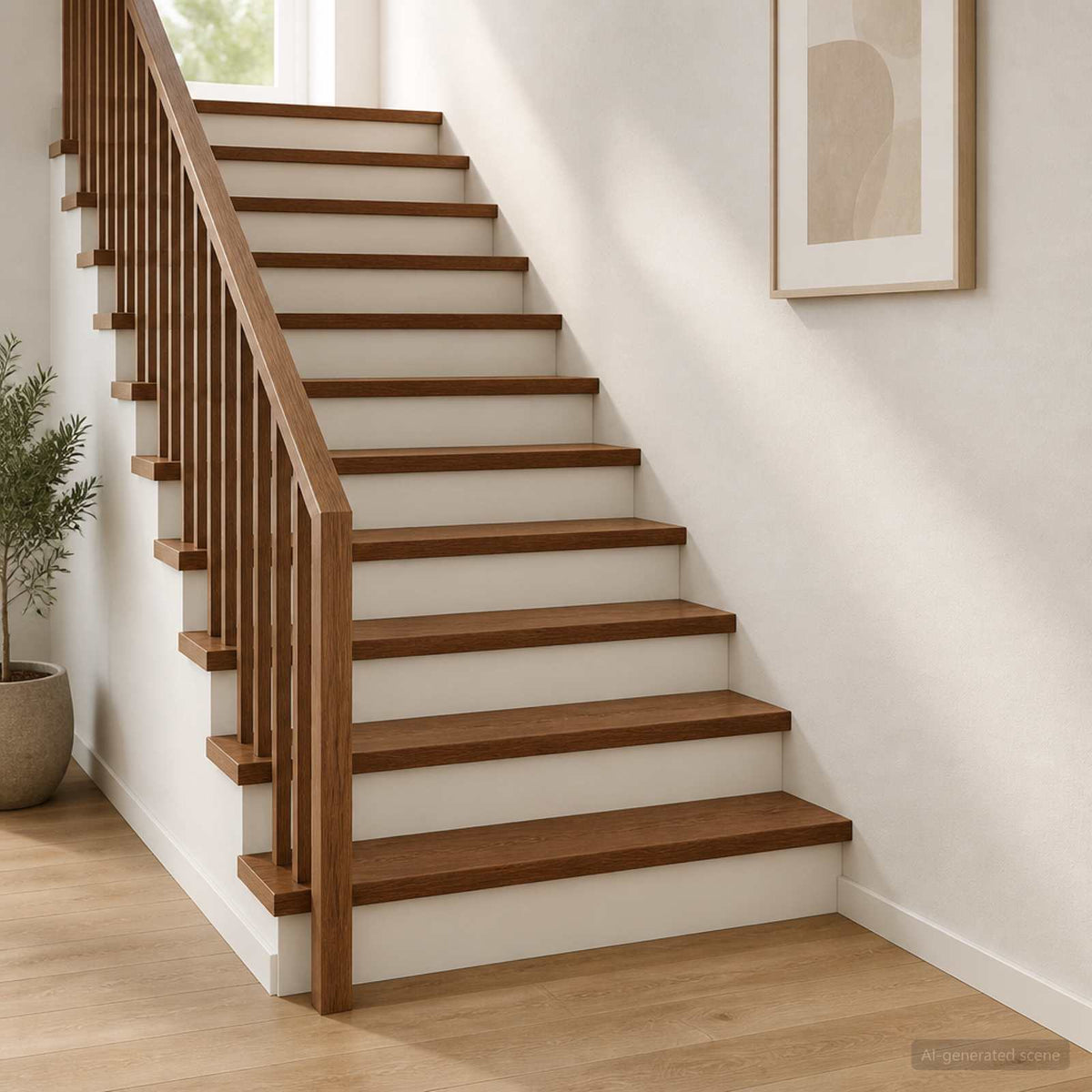 Trappe Tread 20 stk. 80 x 30 x 2 cm Mørk Brun Massivt Eg Træ