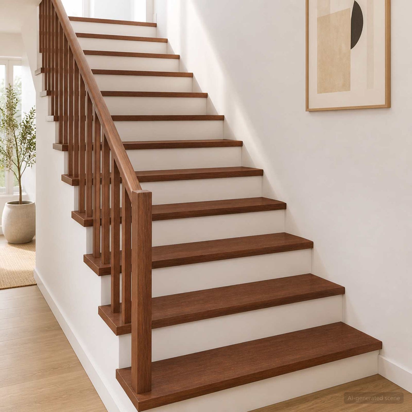 Trappe Tread 20 stk. 110 x 30 x 2 cm Mørk Brun Massivt Eg Træ