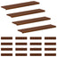 Trappe Tread 20 stk. 110 x 30 x 2 cm Mørk Brun Massivt Eg Træ