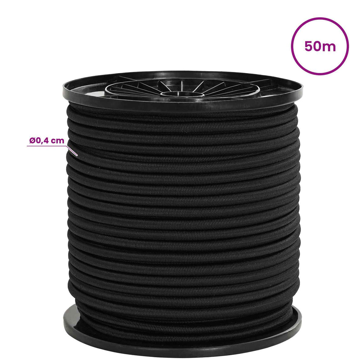 Bungee Snore 4 mm Sort PP og gummi