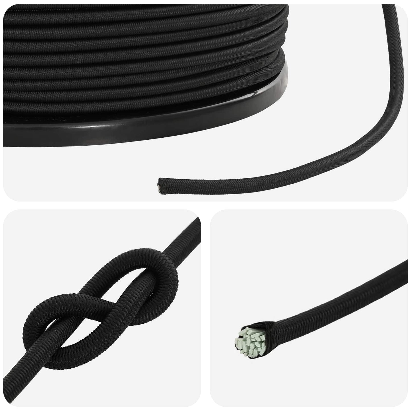 Bungee Snore 6 mm Sort PP og gummi
