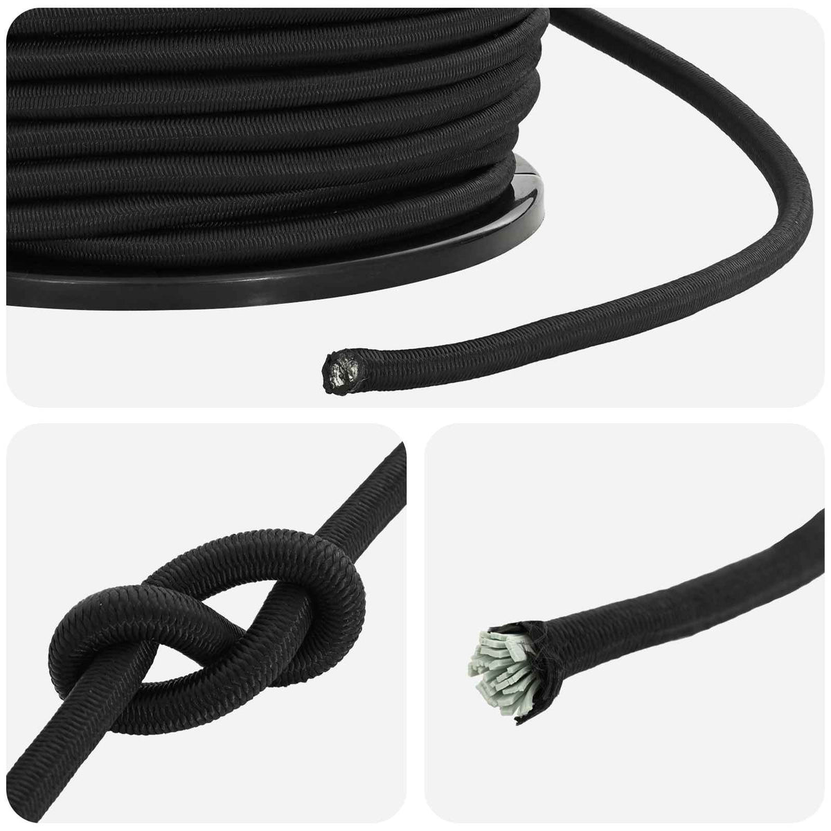 Bungee Snore 10 mm Sort PP og gummi