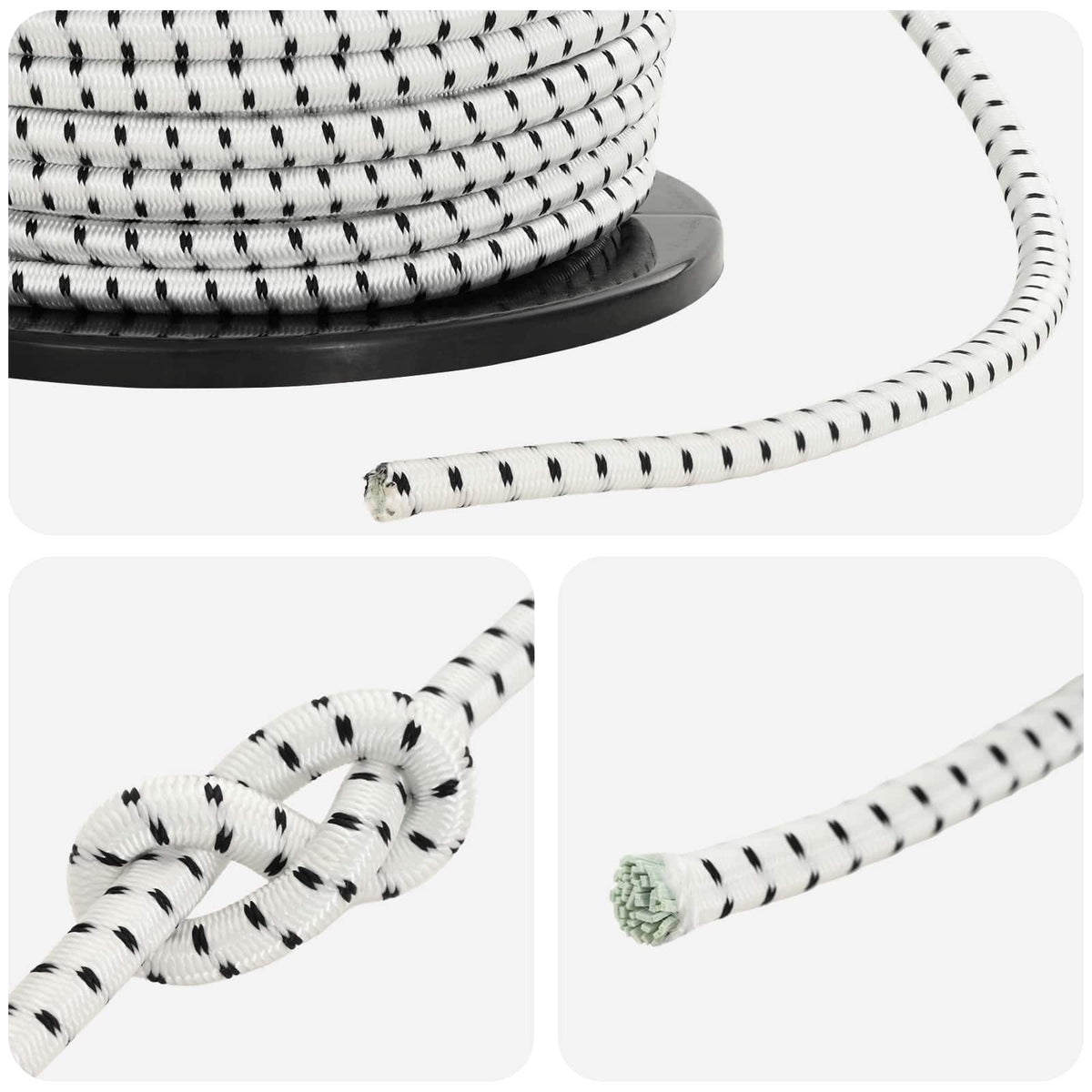 Bungee Snore 10 mm Sort og Hvid PP og gummi