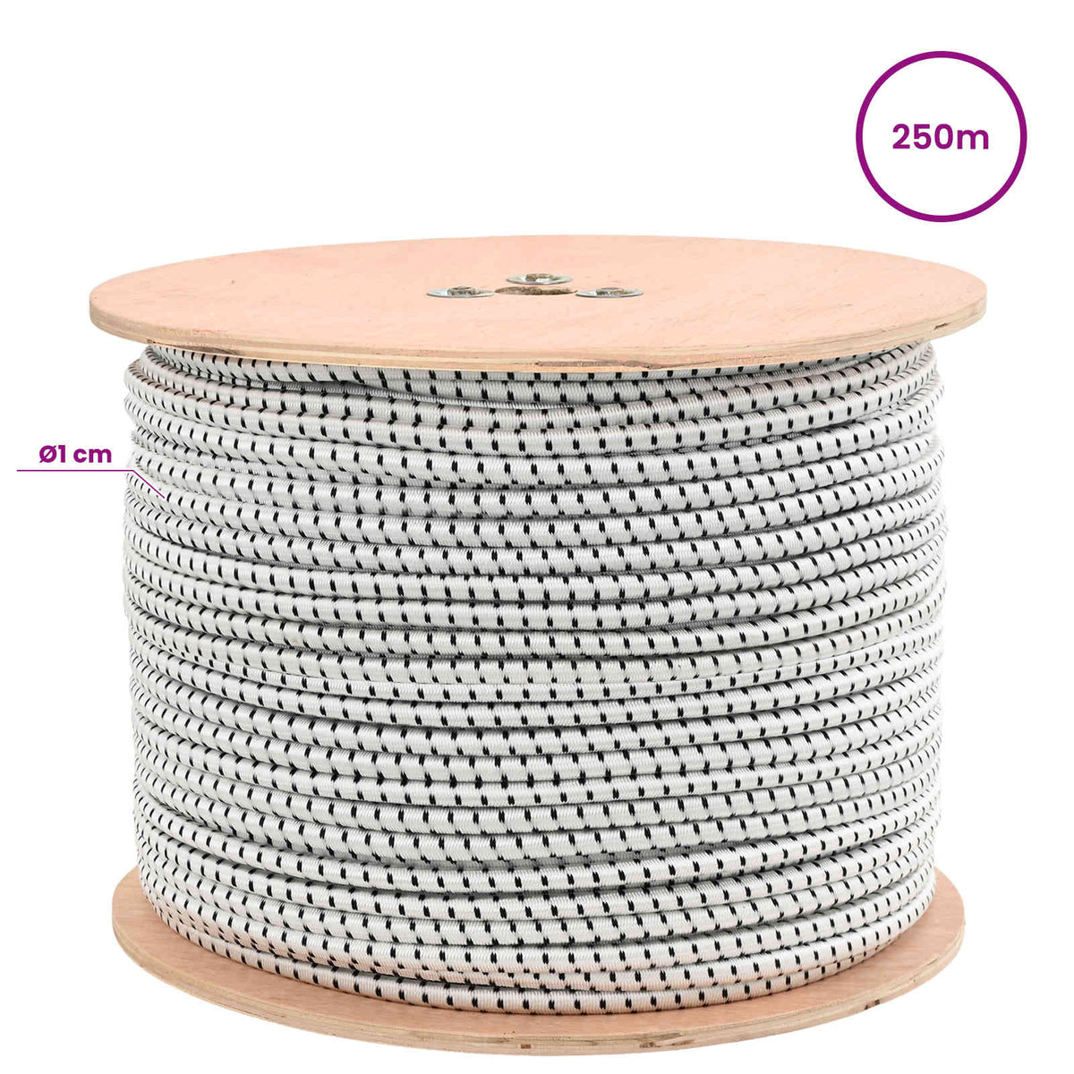 Bungee Snore 10 mm Sort og Hvid PP og gummi