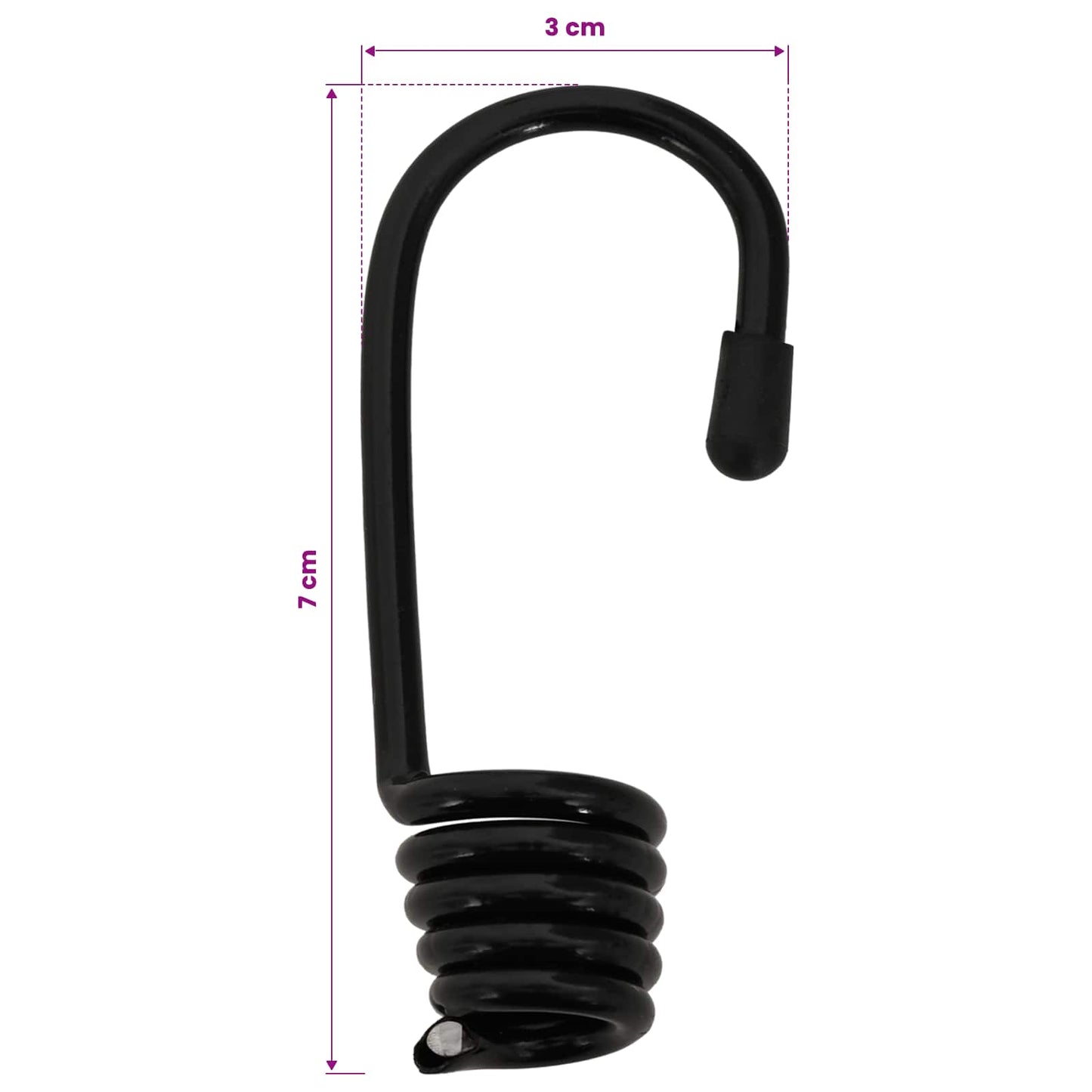 Bungee Snore med Krog 6 mm Sort PP og gummi