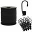 Bungee Snore med Krog 6 mm Sort PP og gummi